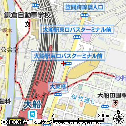 カレーハウスＣｏＣｏ壱番屋ＪＲ大船駅笠間口店周辺の地図