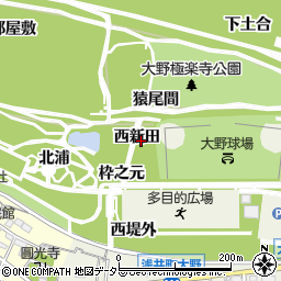 愛知県一宮市浅井町大野（西新田）周辺の地図