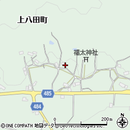 京都府綾部市上八田町仲根奥周辺の地図