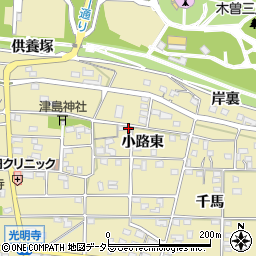 愛知県一宮市光明寺小路東48周辺の地図
