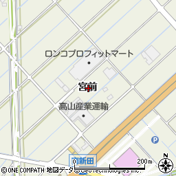 愛知県丹羽郡扶桑町高雄宮前周辺の地図