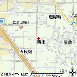 愛知県一宮市更屋敷西出19-5周辺の地図
