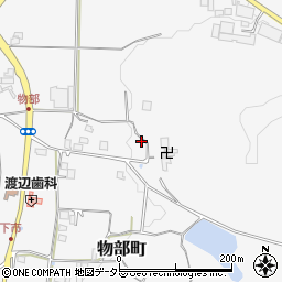 京都府綾部市物部町北馬場周辺の地図