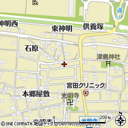 愛知県一宮市光明寺石原1-26周辺の地図