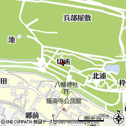 愛知県一宮市浅井町極楽寺（切所）周辺の地図