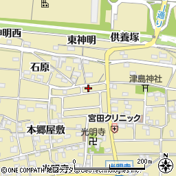 愛知県一宮市光明寺石原1-27周辺の地図