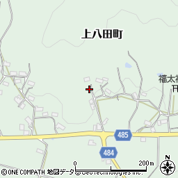京都府綾部市上八田町寺垣周辺の地図