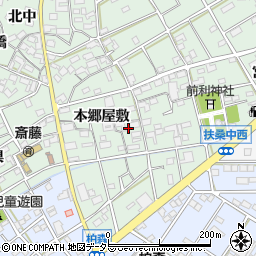 愛知県丹羽郡扶桑町斎藤本郷屋敷35周辺の地図