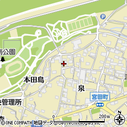 愛知県江南市宮田町泉10周辺の地図