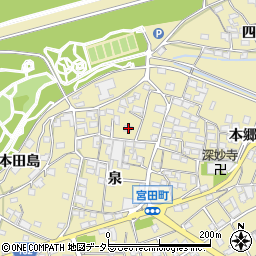 愛知県江南市宮田町泉62周辺の地図