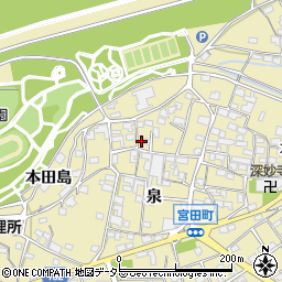 愛知県江南市宮田町泉19周辺の地図