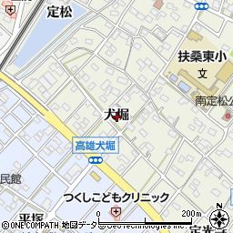 愛知県丹羽郡扶桑町高雄犬堀周辺の地図