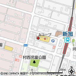 新旭郵便局周辺の地図