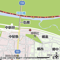 愛知県一宮市浅井町河田上新田周辺の地図