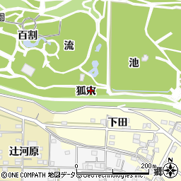 愛知県一宮市浅井町極楽寺狐穴周辺の地図