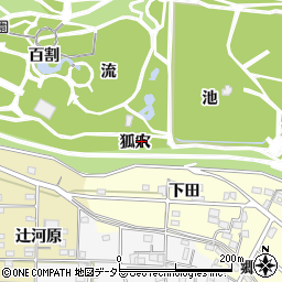 愛知県一宮市浅井町極楽寺（狐穴）周辺の地図