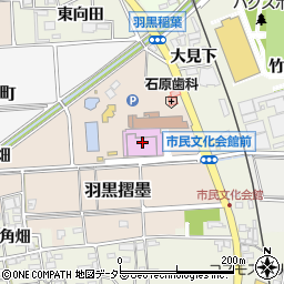 犬山市民文化会館周辺の地図