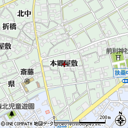 愛知県丹羽郡扶桑町斎藤本郷屋敷周辺の地図