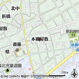 愛知県扶桑町（丹羽郡）斎藤（本郷屋敷）周辺の地図