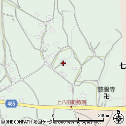 京都府綾部市上八田町鏡石周辺の地図