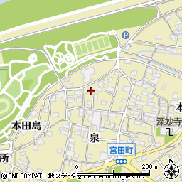 愛知県江南市宮田町泉24周辺の地図