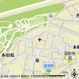 愛知県江南市宮田町泉29周辺の地図