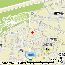 愛知県江南市宮田町泉84周辺の地図