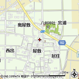 愛知県一宮市更屋敷屋敷1092周辺の地図