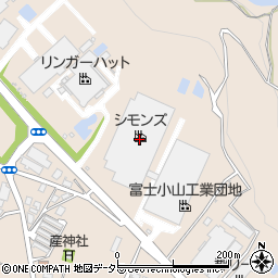 シモンズ株式会社　富士小山工場周辺の地図