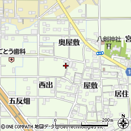 愛知県一宮市更屋敷西出6周辺の地図