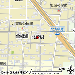 愛知県一宮市北方町北方（北曽根）周辺の地図