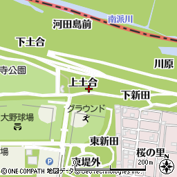 愛知県一宮市浅井町大野上土合周辺の地図