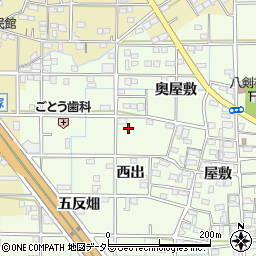 愛知県一宮市更屋敷西出2-1周辺の地図