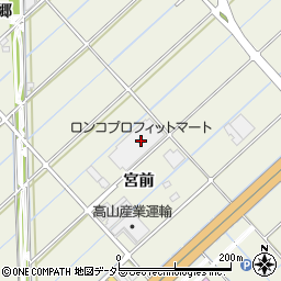 愛知県丹羽郡扶桑町高雄宮前166周辺の地図