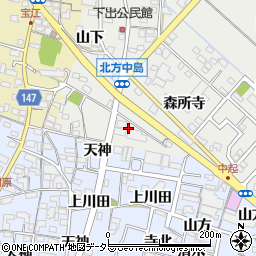 愛知県一宮市北方町中島（往還南）周辺の地図