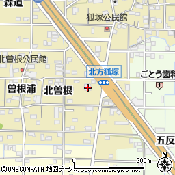 愛知県一宮市北方町北方北曽根69周辺の地図