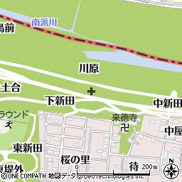 愛知県一宮市浅井町河田川原周辺の地図