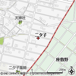 愛知県江南市和田町二タ子107-2周辺の地図