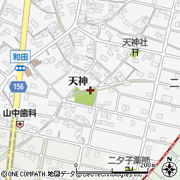 愛知県江南市和田町天神周辺の地図
