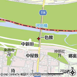 愛知県一宮市浅井町河田一色腰周辺の地図