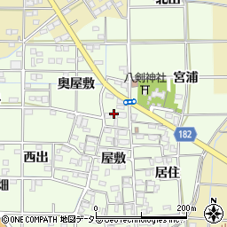 愛知県一宮市更屋敷屋敷1090-1周辺の地図