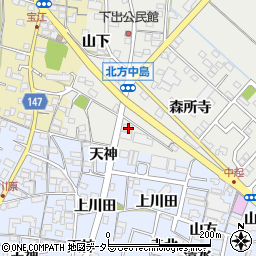 愛知県一宮市北方町中島往還南2-24周辺の地図