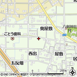 愛知県一宮市更屋敷西出4周辺の地図