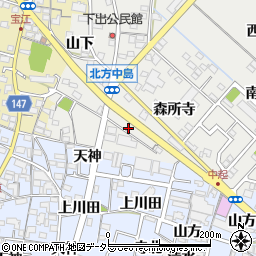愛知県一宮市北方町中島往還南12-1周辺の地図