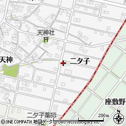 愛知県江南市和田町二タ子105周辺の地図