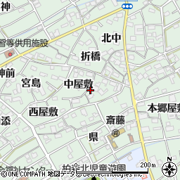 愛知県丹羽郡扶桑町斎藤中屋敷周辺の地図