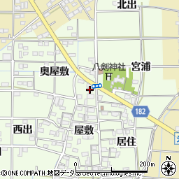 愛知県一宮市更屋敷屋敷1087周辺の地図