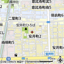 岐阜県大垣市安井町2丁目2周辺の地図