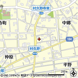 愛知県江南市村久野町周辺の地図