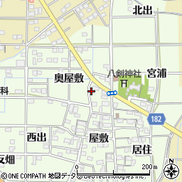 愛知県一宮市更屋敷屋敷1081周辺の地図